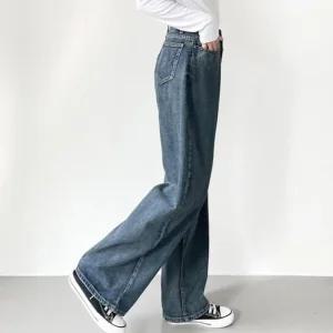 [피커]데일리 세미 와이드 데님 청바지 여성통바지 팬