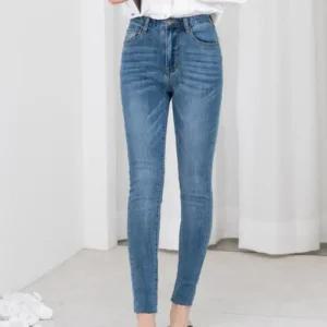 [피커]데님팬츠 데일리 하이웨스트 워싱 스판 스키니 청바