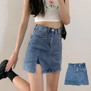[피커]여성 캐주얼 미니 데님스커트 치마바지 청치마