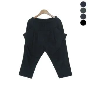 [피커]배기바지 절개포켓 밴딩 여름 바지 시원한바지 7부