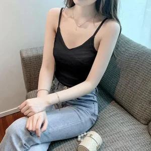 [피커]여리여리쉬폰끈나시 쉬폰 민소매 이너 크롭 나시 5색