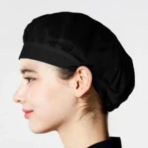 [피커]블랙 패브릭 조리모자 식품 주방모 위생모자 조리모