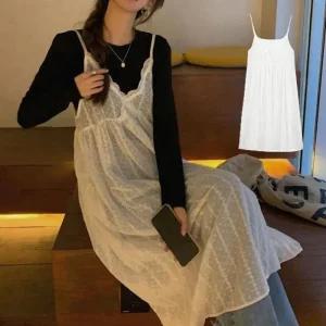 [피커]여성 레이어드셔츠 레이어드코디 러블리룩 롱나시