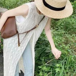[피커]레이어드룩 여름 외출 패션 트임 레이어드 롱 조끼