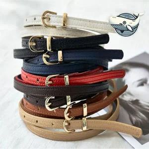 세련된 여성용 허리벨트 슬림핏 멀티컬러 얇은 여자청바지벨트