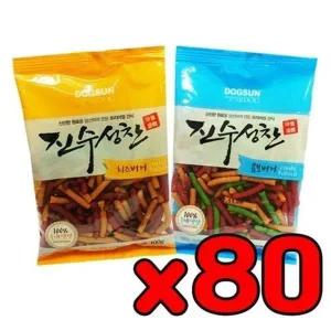 댕댕이 칭찬용 치즈맛 져키 80개 D03101 노령견간식