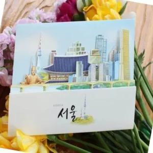 서울 감성 팝업카드 다채로운 컬러 디자인 생일 축하 카드 기념일 축하문구 연말편지