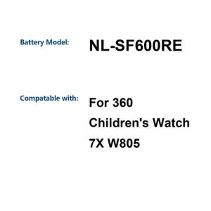 NL-SF600RE 용 스마트 워치 배터리 600Mah 프리미엄 교체품 360 7X W805용 안정적