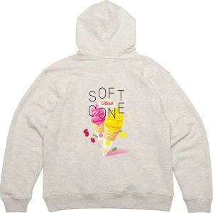후드티 뒷면 소프트콘 크림 딸기맛 CONE 디자인 옷