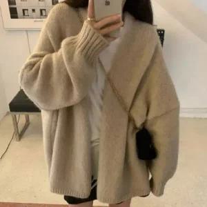 노카라 노버튼 루즈핏 하프 니트 숄가디건 NF-70