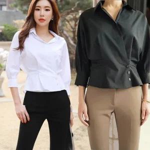 여성 블라우스 셔츠 원피스 쉬폰 롱 남방 여자