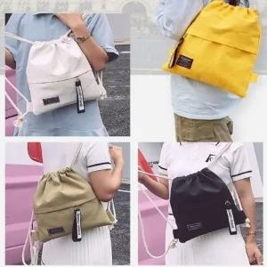 사러왕최저가 캔버스 스트링백팩 캔버스백 직장인 학생 손가방 텀블러백팩 나일론백팩 여행 가방