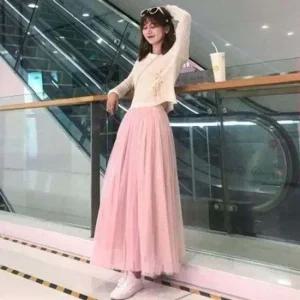 ST230518 카라원피스 롱치마 원피스 치마 샤스커트 셔