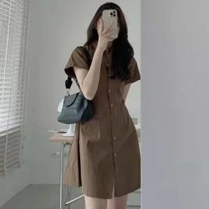 여성 반팔원피스 미니 슬림핏 날씬해보이는 데일리룩