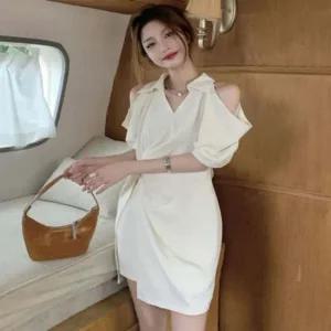 원피스 미니카라 여자원피스추천 미니원피스 어깨트임
