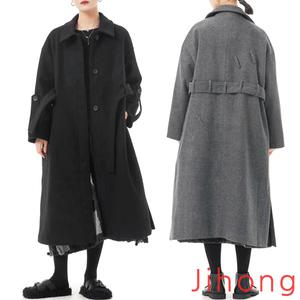 지홍 1641 캐시미어 덕다운 롱코트 루즈핏 패딩코트 모직 울