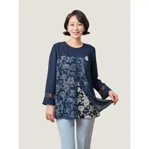 [하프클럽/]날개포인트 코사지블라우스 K241BL02