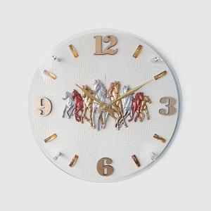 [RG5507T7]팔마도 화이트 거실 인테리어 무소음 벽시계