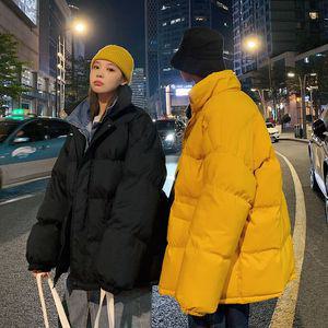 겨울커플패딩 커플 착용 작업복 대형 여성 남성 두꺼운 점퍼 오버핏 아우터