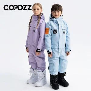 남자 여자 스키복 남성 여성 보드복 세트 COPOZZ-따뜻한 방수 원피스 남녀 공용 방풍 스노우보드 스키 점프