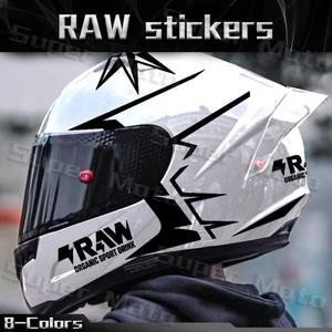오토바이 헬멧 스티커 RAW 데칼 방수 액세서리 장식 스즈키 두카티 BMW 베넬리 혼다 KTM 야마하 스티커