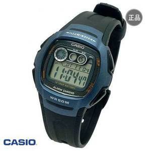 [카시오][CASIO]W-210-1B 카시오 시계 본사정품!10년 전지 듀얼타임 디지털 시계