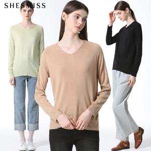 [쉬즈미스(SHESMISS)] 베이직 브이넥 니트 (택가격: 118000원)