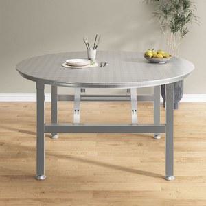 용 식탁 스 원룸 형 원탁 스텐 테이블 접이식 바퀴 나무 간이 원형 호텔