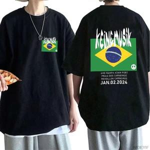 오토바이바지 브라질 Keinemusik Tour 영감 코튼 티뮤직 축제 복장 티셔츠 남성 여성 반팔 힙합 의류 스포