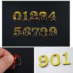 사물함 방배모던정 호실 금색 입체 숫자 번호 스티커 5p