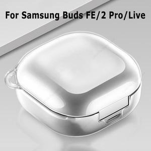 Samsung Galaxy Buds 2 Pro FE 라이브 케이스 용 투명 PC 커버 Buzz 하드 클리어 Fundas