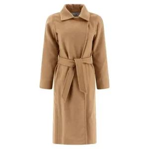 25FW 막스마라 여성 MANUELA 마누엘라 벨티드 울 롱 코트 카멜 MANUELA 001