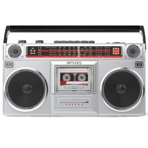 [미국배송] 립튠즈 붐박스 라디오 카세트 플레이어 레코더 AM/FM -SW1/SW2 라디오 무선 스트리밍 USB/마이크로 SD 슬롯 AUXIN 헤드폰 잭 카세트를 USB/SD로 변환 클래식 80년대 스타일 레트로 블랙