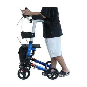 의자형 보행기 외출 보조기 블랙 지팡이 산책 고령자 접이식 노인 어르신 장바구니 걸음