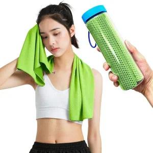 [골드스마일]빅사이즈 대형 아이스 쿨타올 그린 등산 스포츠 수건