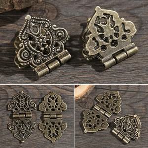 3PCS 빈티지 합금  꽃 경첩 24x54mm 가구 하드웨어 DIY 상자 금속