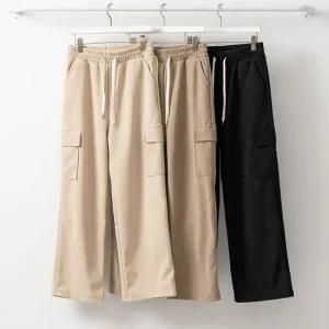 여성 겨울 기모 밴딩 일자핏 골덴 카고팬츠