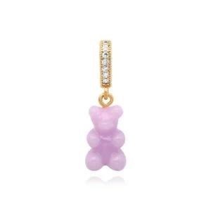 [크리스탈헤이즈][크리스탈헤이즈 CRYSTAL HAZE] NOSTALGIA BEAR-LAVENDER-PAVE CONNECTOR 여성 참