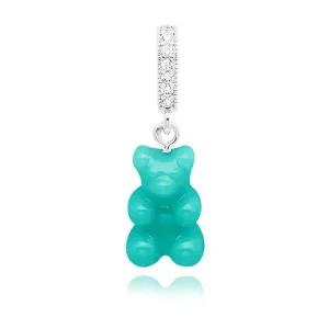 [크리스탈헤이즈][크리스탈헤이즈 CRYSTAL HAZE] NOSTALGIA BEAR-MYKONOS BLUE-PAVE CONNECTOR SILVER ...