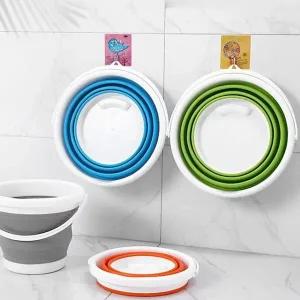 4색 1개 폴딩 양동이 접는 설거지통 낚시통 대야 양동