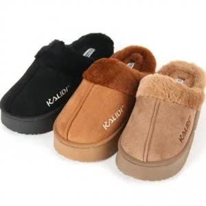 노바 발이편한 쿠션 여성용 겨울 양털 슬리퍼 방한화 실내외겸용 KV-01