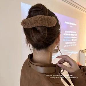 사러왕뽀글이 푸들 올림머리핀 빅사이즈 집게핀 풍성한 페이크퍼 올림머리집게핀 악어 왕집게핀 헤어삔
