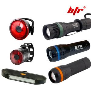 BTR 자전거 라이트 LED 전조등 후레쉬 랜턴 렌턴 손전등 후미등 안전등 야간 자전거등 전동 킥보드 용품