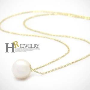 [호림쥬얼리]14K gold 골드목걸이 단아(HR)14K 천연담수 8mm 진주 목걸이(40cm)