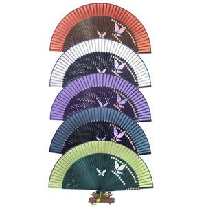 [박씨상방] 수공예 실크 타공부채39형(비비드색)-부채집+매듭