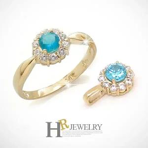 [호림쥬얼리]14K정.품)히트(HR)(11월탄생석)14K 토파즈 세트(펜던트+반지)