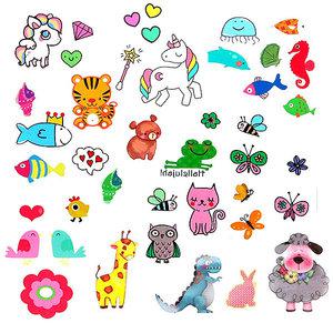 어린이 타투스티커 14종 KC인증 캐릭터 판박이 스티커