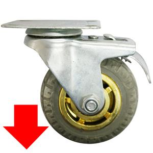 30%인하)중량 바퀴 대차 4인치 통고무 회색 브레이크