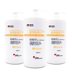 케어미 어르신전용 단백질 샴푸린스겸용 1500ml 3개