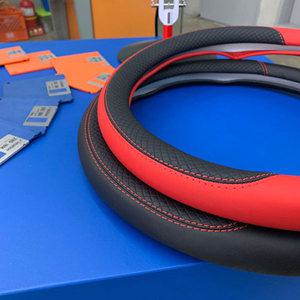 그랜드카니발R 핸들커버 원형커버 370-380mm 고급가죽재질 스티치마감